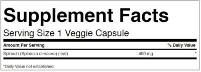 SW1402 Spinach Leaf – 400mg – 90 vegcaps - Afbeelding 2