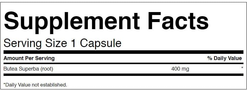 SW1423 Butea Superba – 400mg – 60 caps - Afbeelding 2