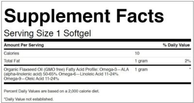 SWE002 Flaxseed Oil – 1000mg – 200 softels - Afbeelding 2