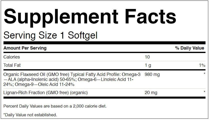 SWE005 Flaxseed Oil High Lignan – 200 softgels - Afbeelding 2
