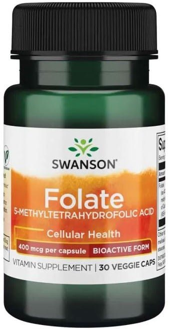 SWU758 Folate – 400mcg – 30 veg caps MFD 2022-07-30