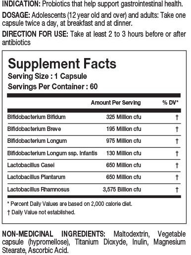 Tested Probiotic - 60 caps - Afbeelding 2