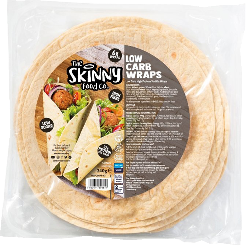 The Skinny Food Co Low Carb Wraps - 6 x