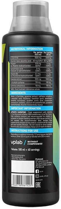 LipoJets Carnitine Lime-Tea – 500 ml - Afbeelding 2