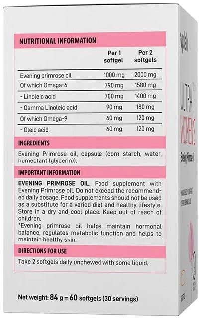 VPLab Ultra Women's Evening Primrose oil - 60 softgels - Afbeelding 2