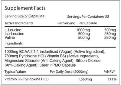 BCAA 2:1:1 – 60 tabs - Afbeelding 2