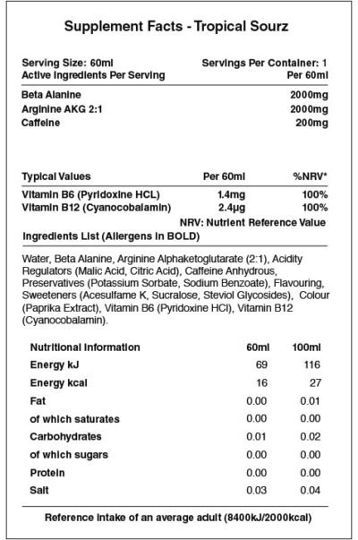 Rage Energy Shots – 12 x 60 ml - Afbeelding 3
