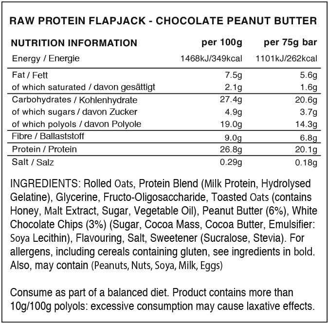 Raw Protein Flapjack – 12 x - Afbeelding 5