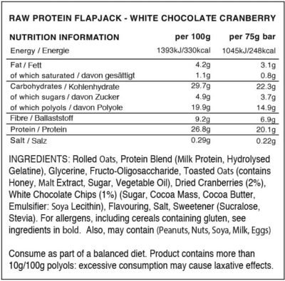 Raw Protein Flapjack – 12 x - Afbeelding 4