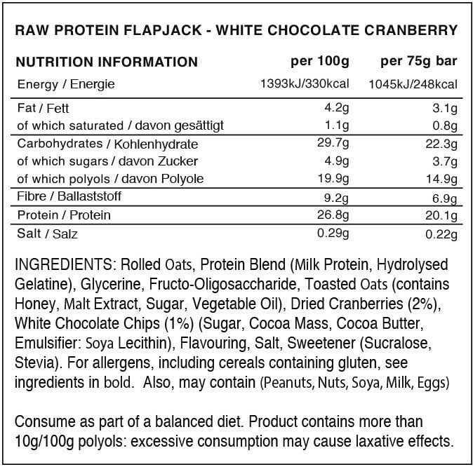 Raw Protein Flapjack – 12 x - Afbeelding 4