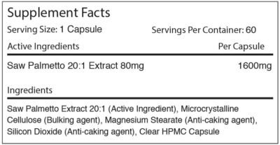 Saw Palmetto – 60 caps - Afbeelding 2